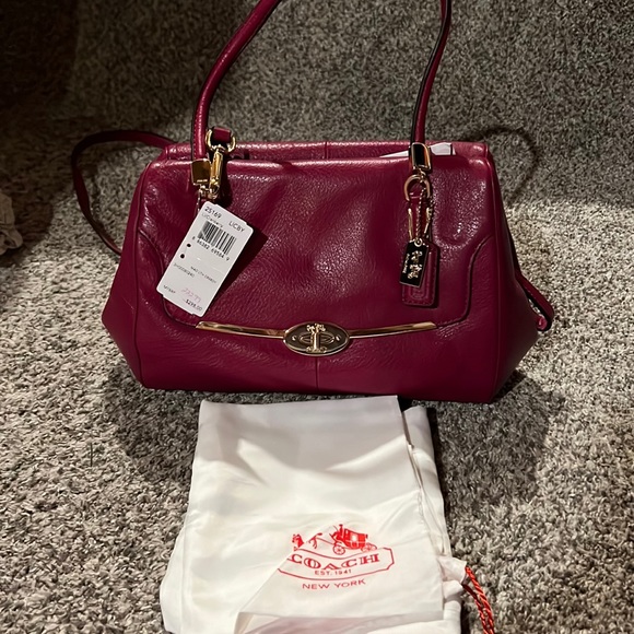 Coach Handbags - NWT Coach 25169 Madison Crossbody w/ dust bag in Cranberry